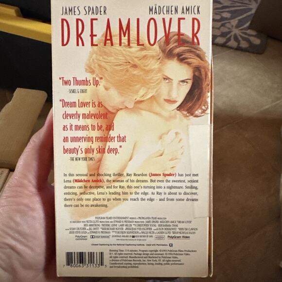 Dreamlover (1994) VHS Unrated James Spader Madchen Amick Erotic Thriller Sealed - Picture 2 of 2